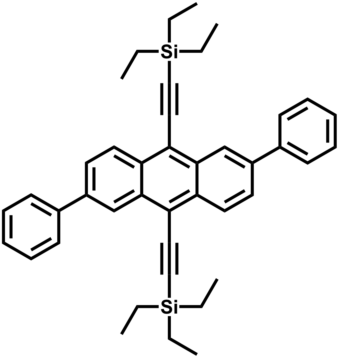 2,6-Diphenyl-9,10-bis[2-(triethylsilyl)ethynyl]anthracene/1660183-74-3